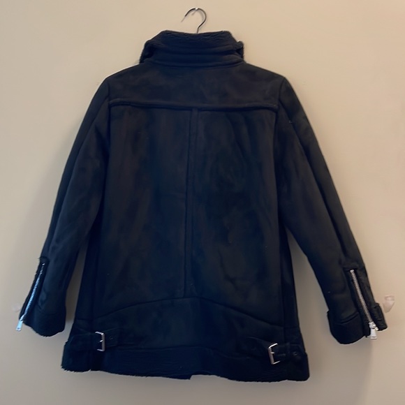 The Loft Petite Faux Sued Moto Aviator Jacket - Picture 5 of 5